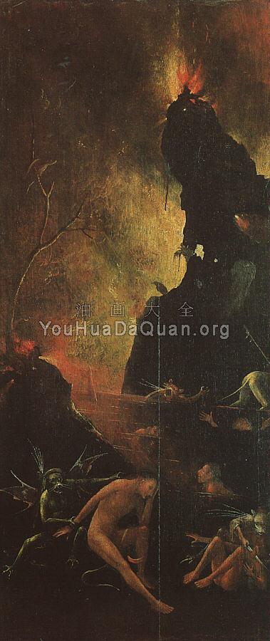 地狱,从天堂和地狱面板通常归因于博世 - 希罗尼穆斯·波希